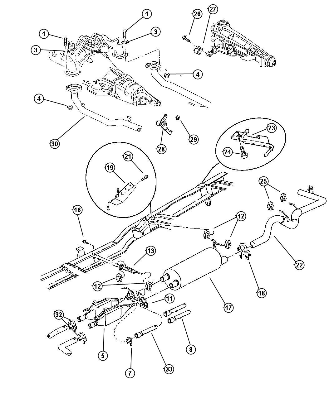 Diagram Exhaust System. for your 1999 Chrysler 300  M 