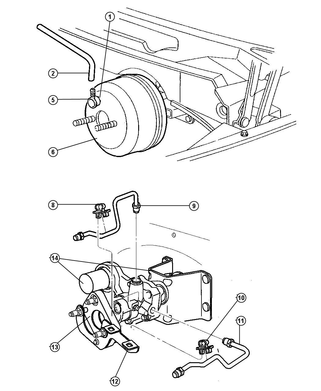 Diagram Booster--Power Brake and Hydro. for your Dodge Ram 3500  