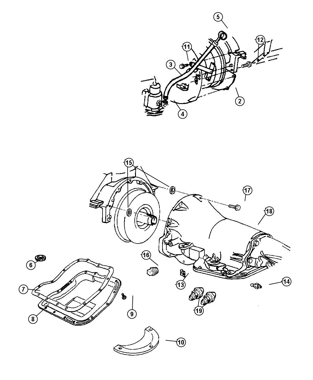 Diagram Case and Related parts - 47RE (DGP). for your 2009 Dodge Journey   