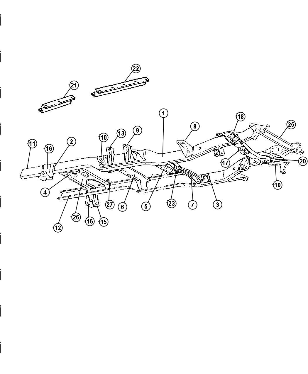 Diagram Frame. for your 2001 Dodge Ram 1500   