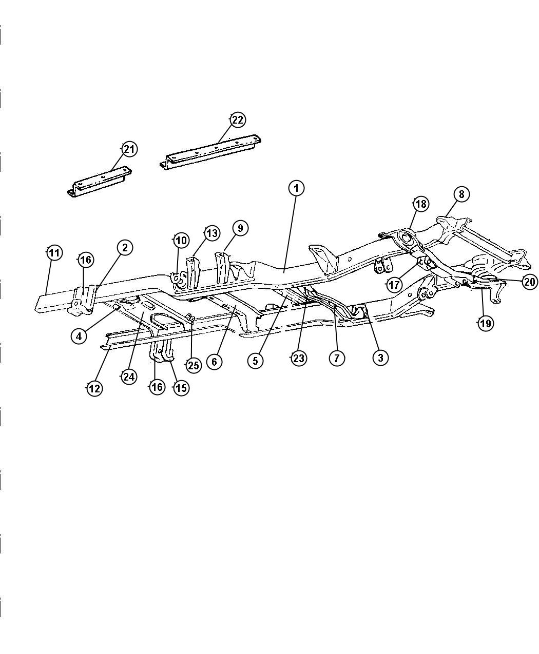 Diagram Frame. for your Dodge Ram 1500  