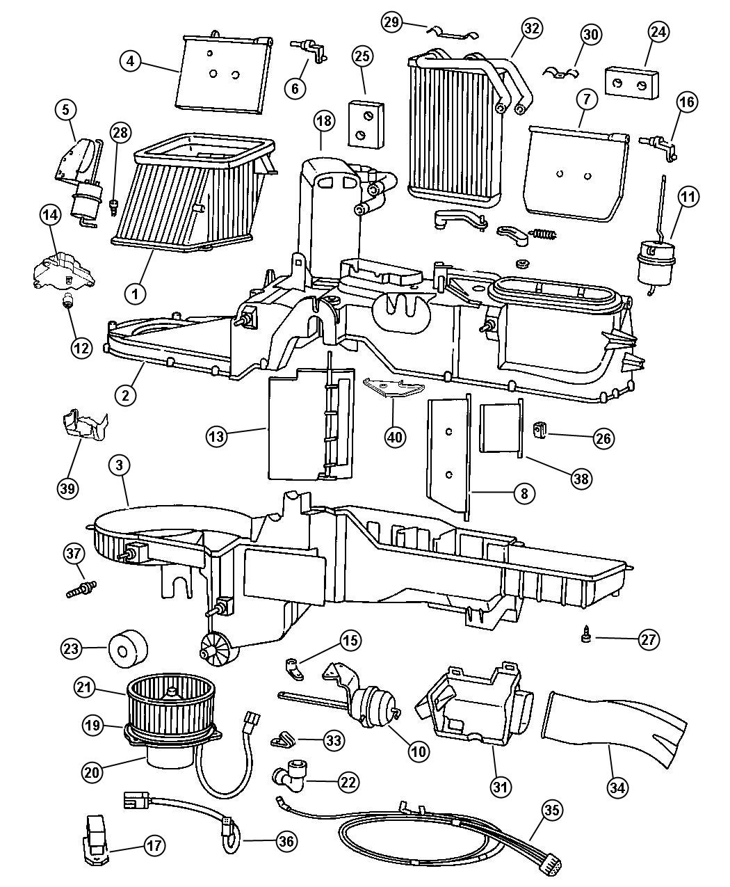 Diagram Air Conditioner And Heater Unit. for your Dodge