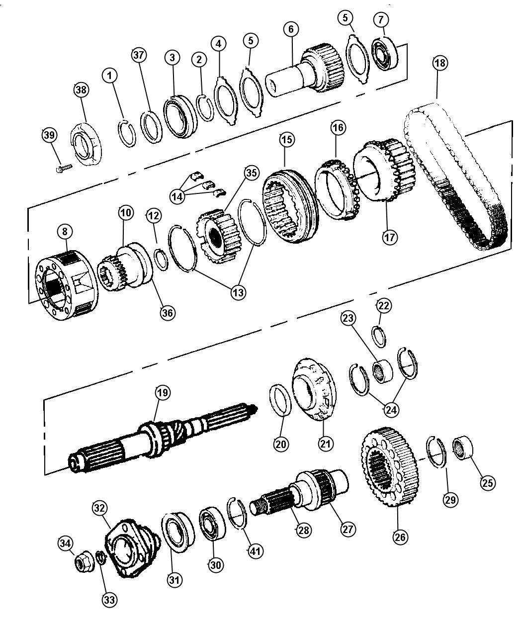 Diagram Gear Train (DHH)( DHG) Shift on the Fly. for your Dodge Ram 1500  