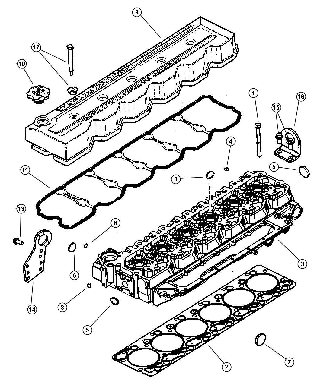 Diagram Cylinder Head. for your 2004 Chrysler 300  M 