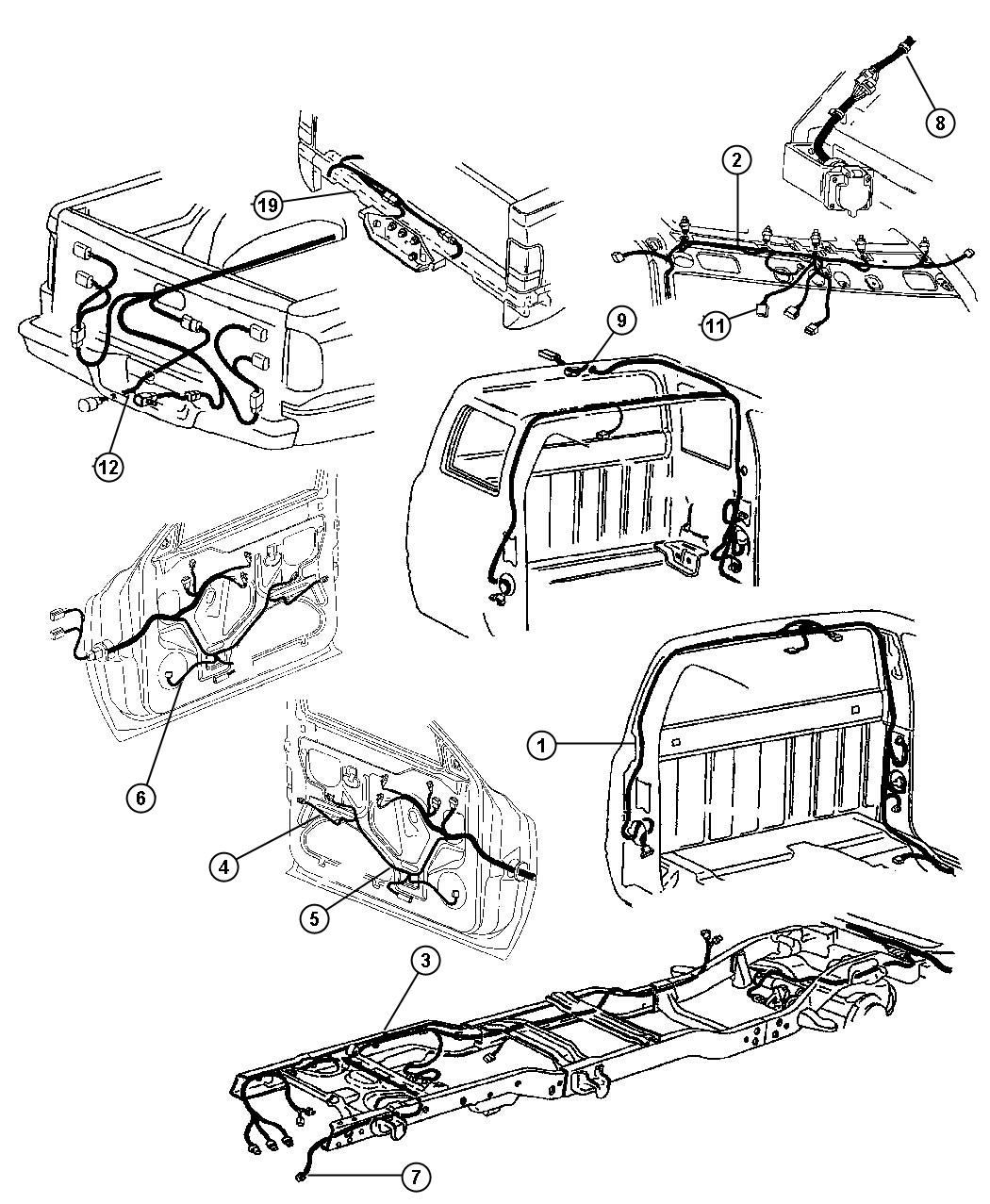 Diagram Wiring, Body and Accessories. for your Dodge Ram 1500  