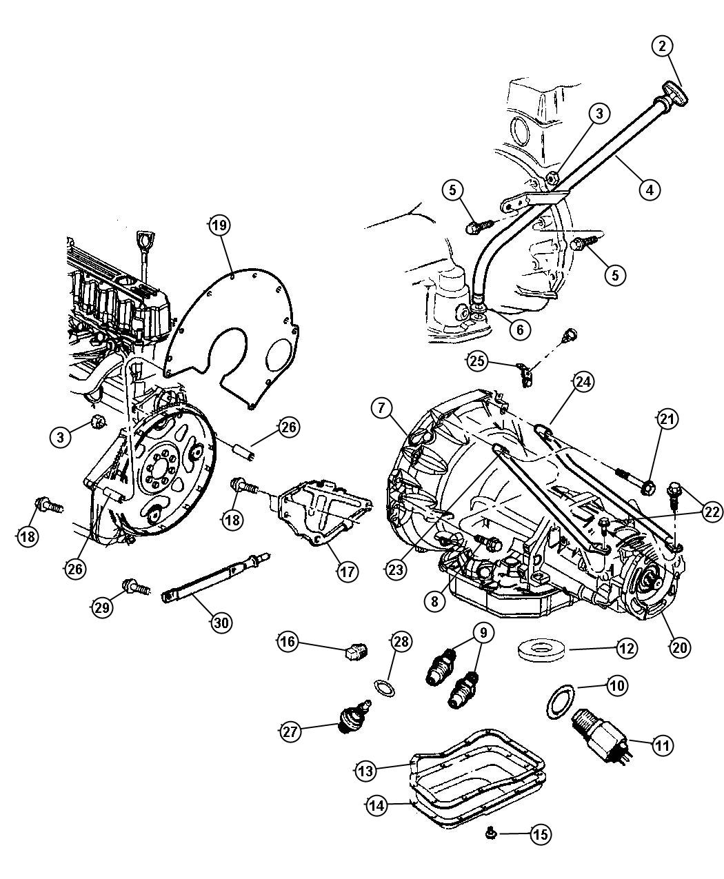 Diagram Case and Related Parts (DGK). for your Jeep Grand Cherokee  