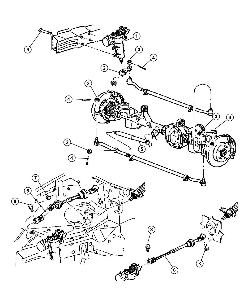 Diagram Steering Gear Assembly. for your Jeep Grand Cherokee  