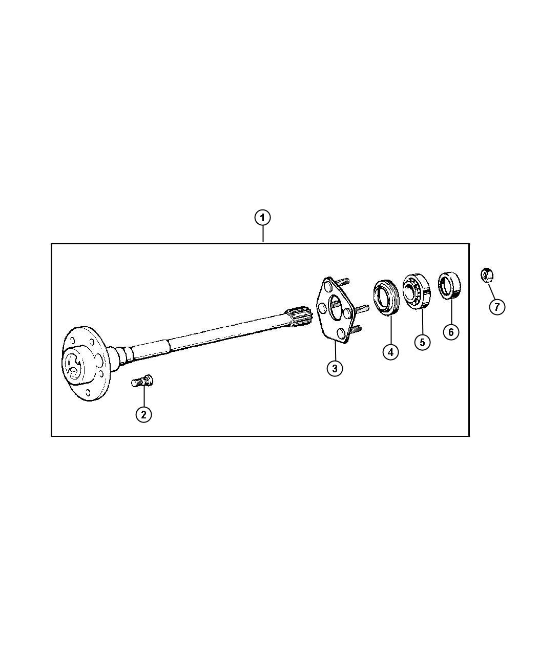 Diagram Shaft , Rear Axle. for your 2002 Chrysler 300  M 