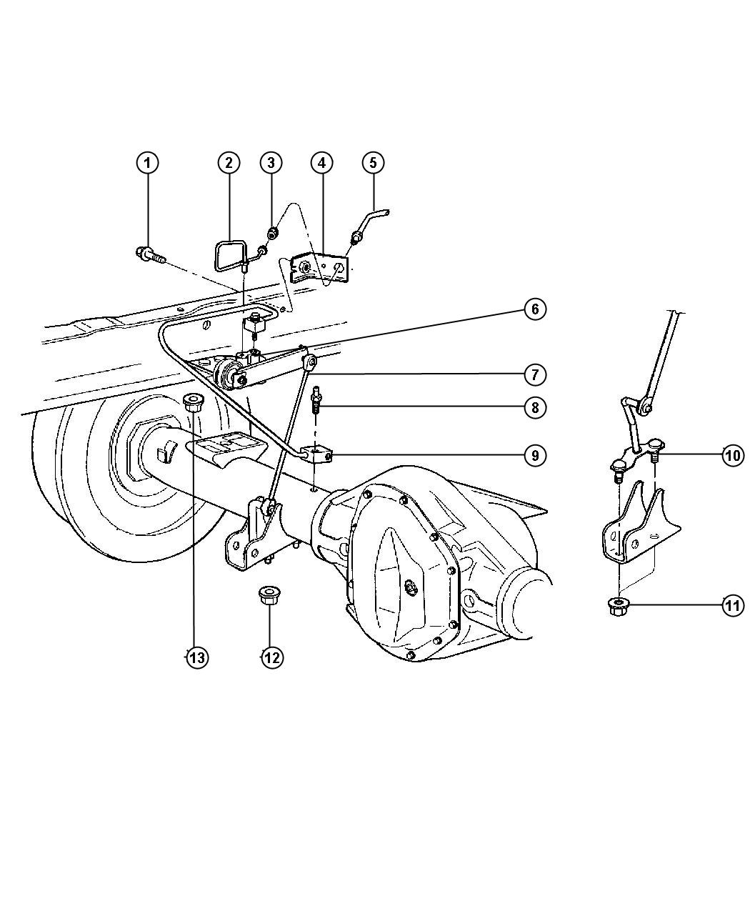 Diagram Rear Height Sensing System. for your 2000 Dodge Ram 2500 REG CAB 8 FT BOX 5.9L CUMMINS 24V DIESEL A/T 