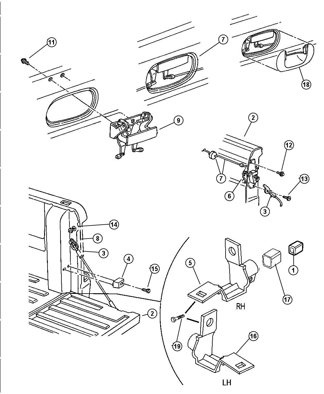 Diagram Tailgate. for your Jeep