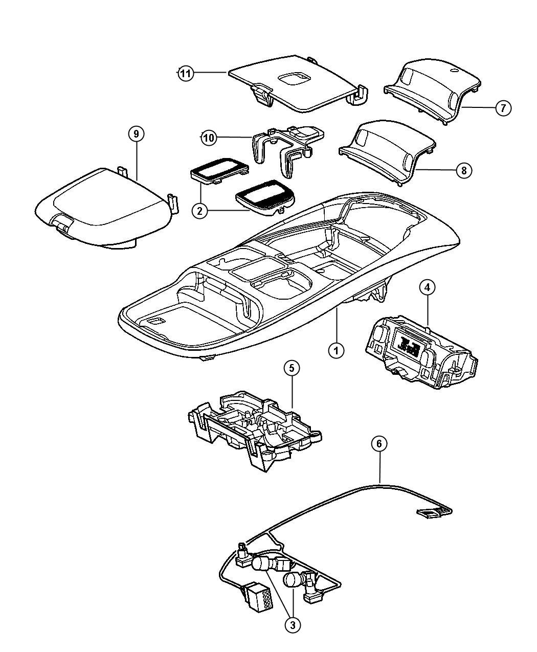 Diagram Overhead Console. for your Dodge Ram 1500  