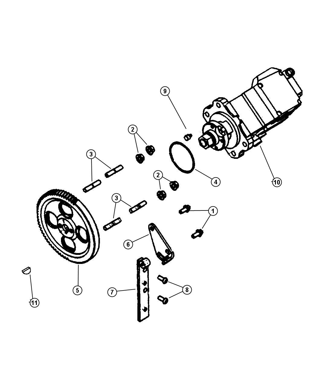 Diagram Fuel Injection Pump, 5.9L Diesel [[ENGINE- 5.9L CUMMINS 24V DIESEL,ENGINE- 5.9L HO CUMMINS TURBO DIESEL]]. for your Dodge Ram 2500  