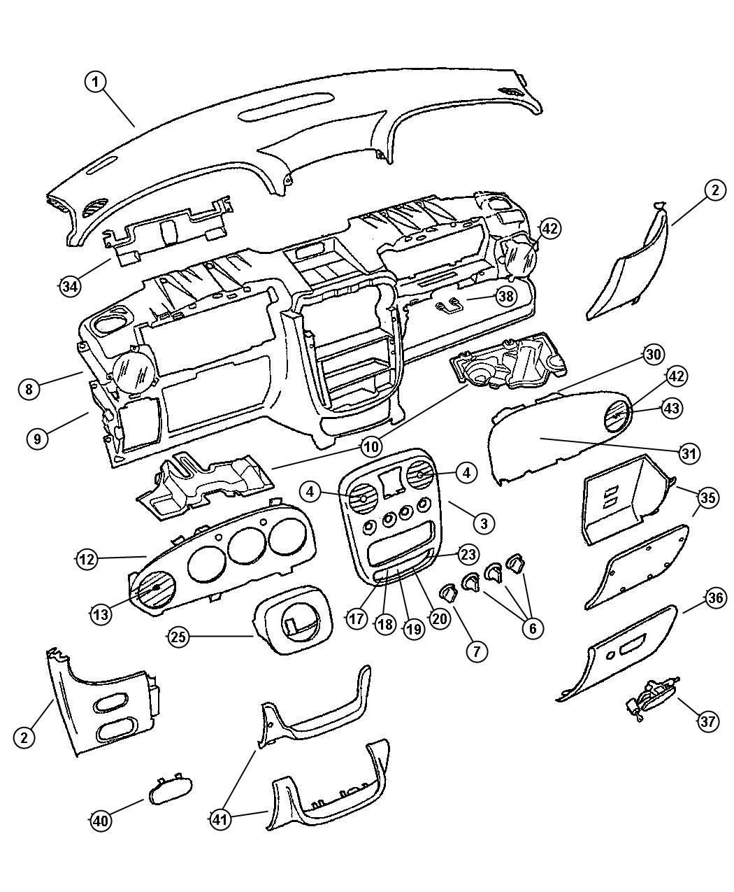 Diagram Instrument Panel. for your Chrysler