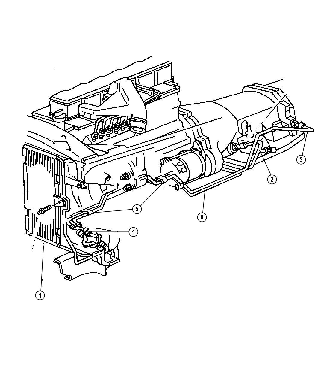 Diagram Auxiliary Oil Cooler Diesel Engine. for your 1997 Dodge Ram 2500   