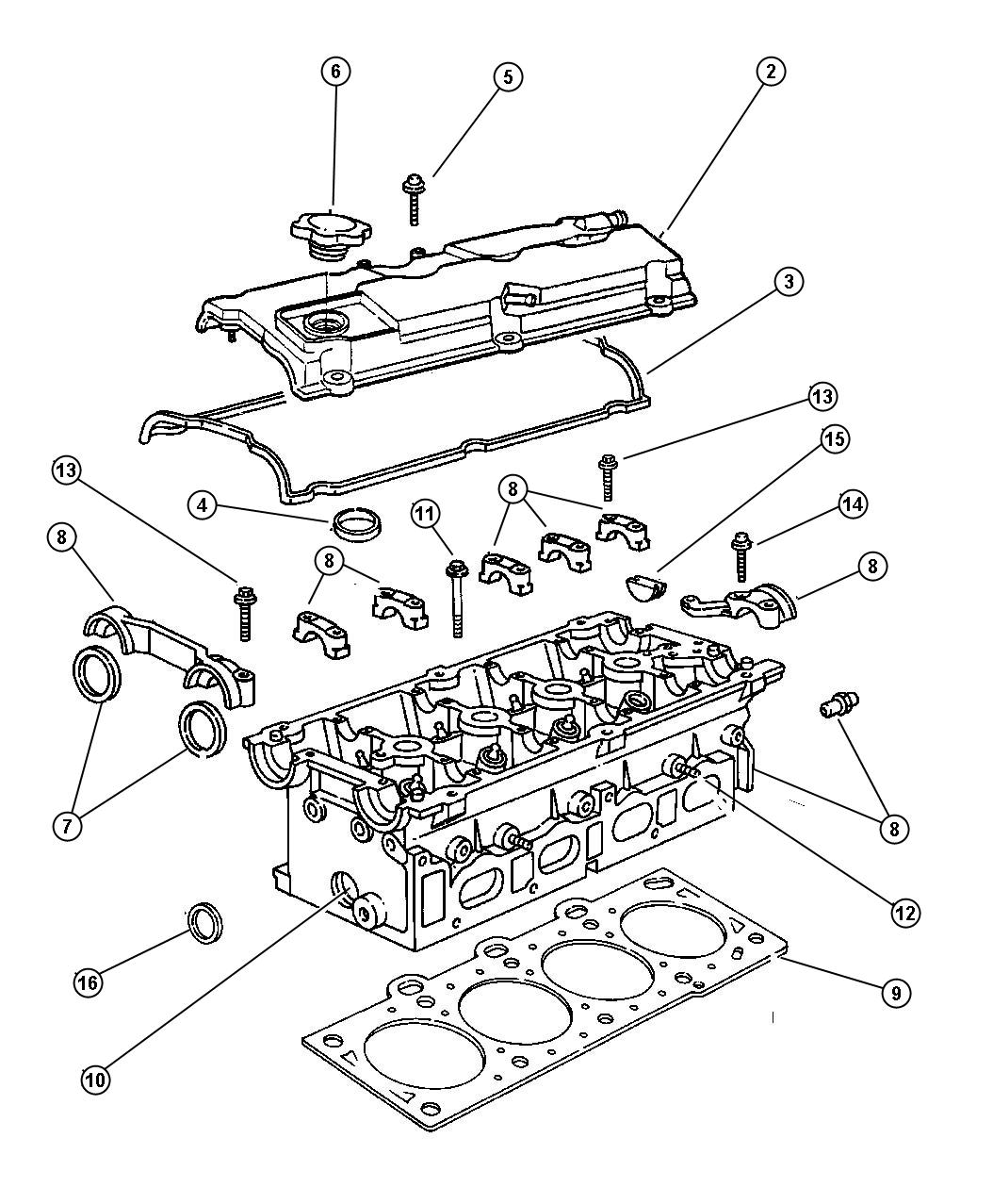 Diagram Cylinder Head. for your 2003 Chrysler 300 M  