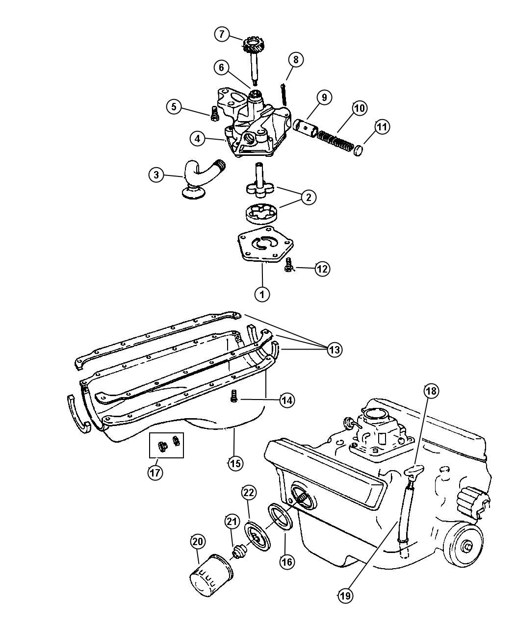 Diagram Engine Oiling (EHC). for your 1999 Chrysler 300  M 