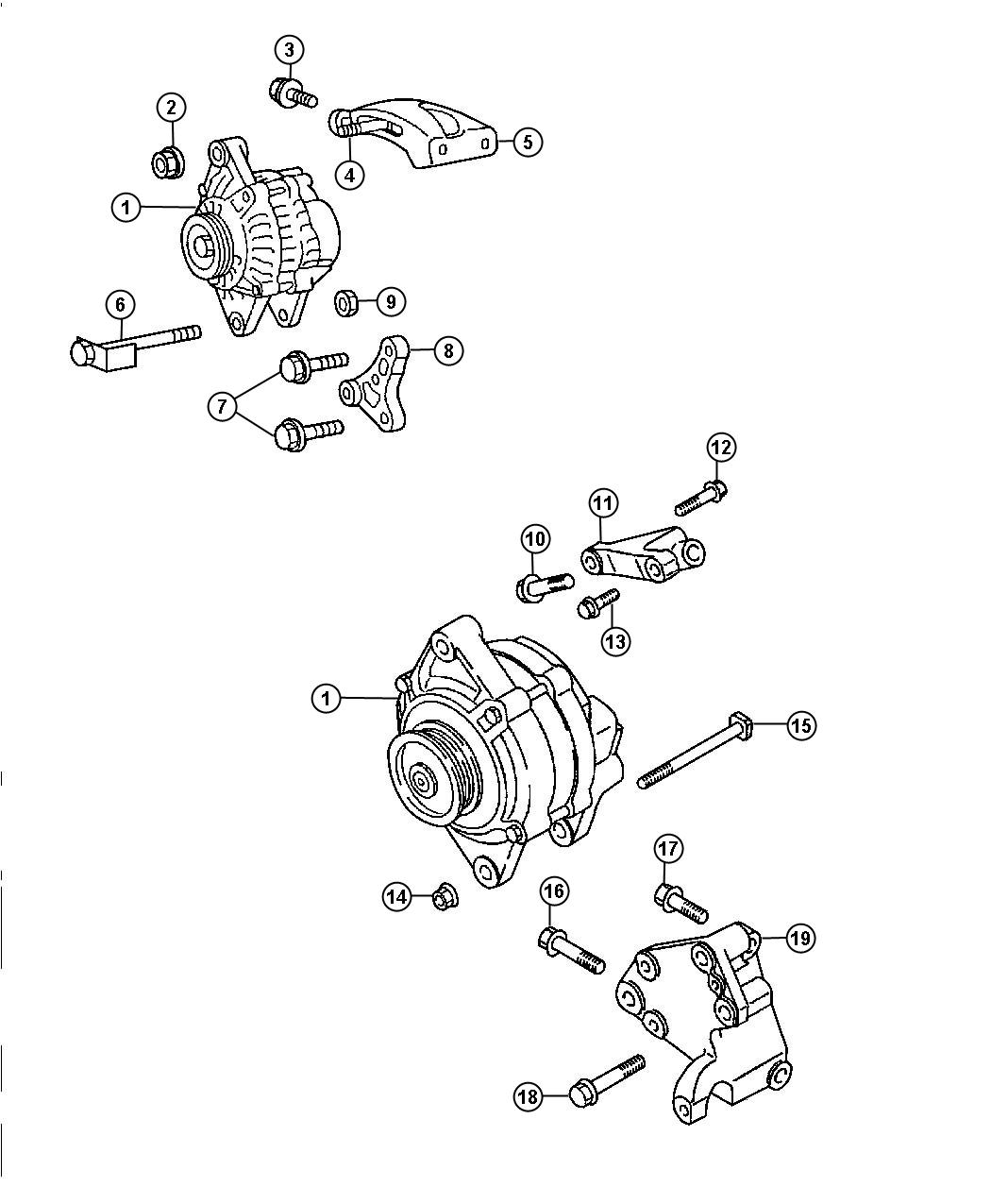 Diagram Alternator non-Turbo. for your 2000 Chrysler 300  M 