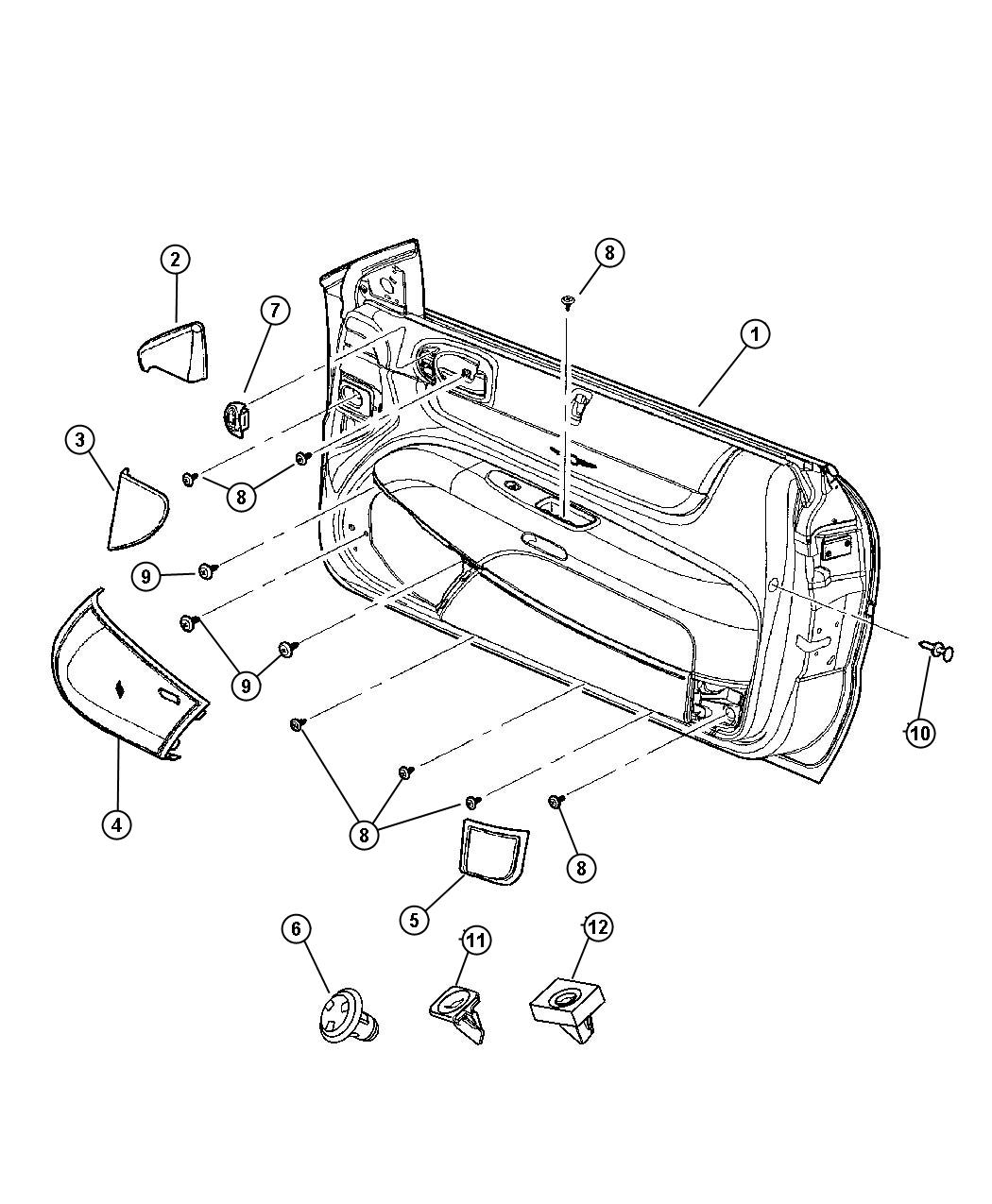 Diagram Front Door, (27). for your 2016 Chrysler 300 C  