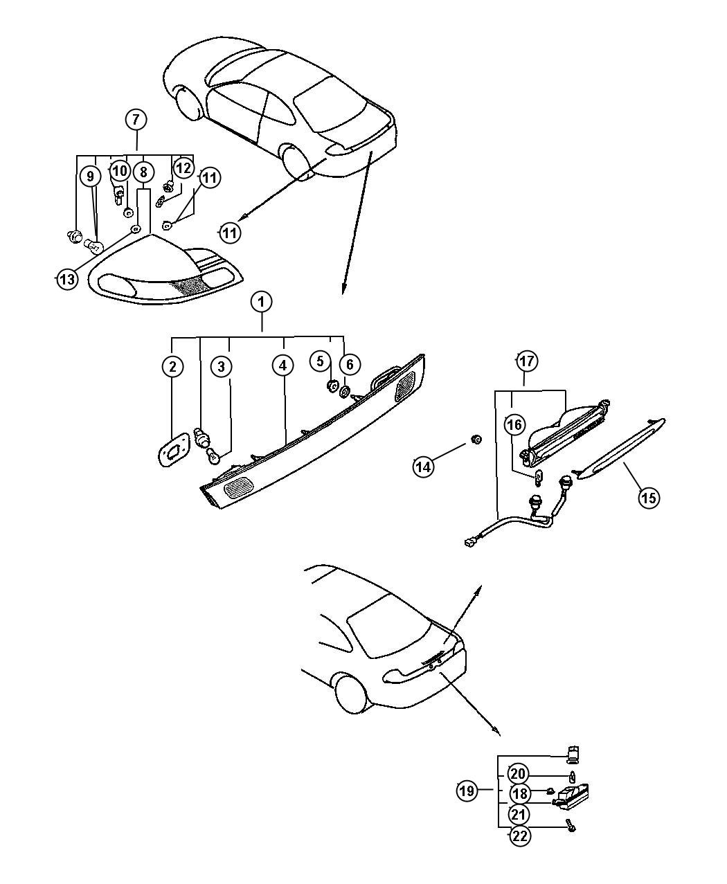 Lamps Rear - Avenger. Diagram