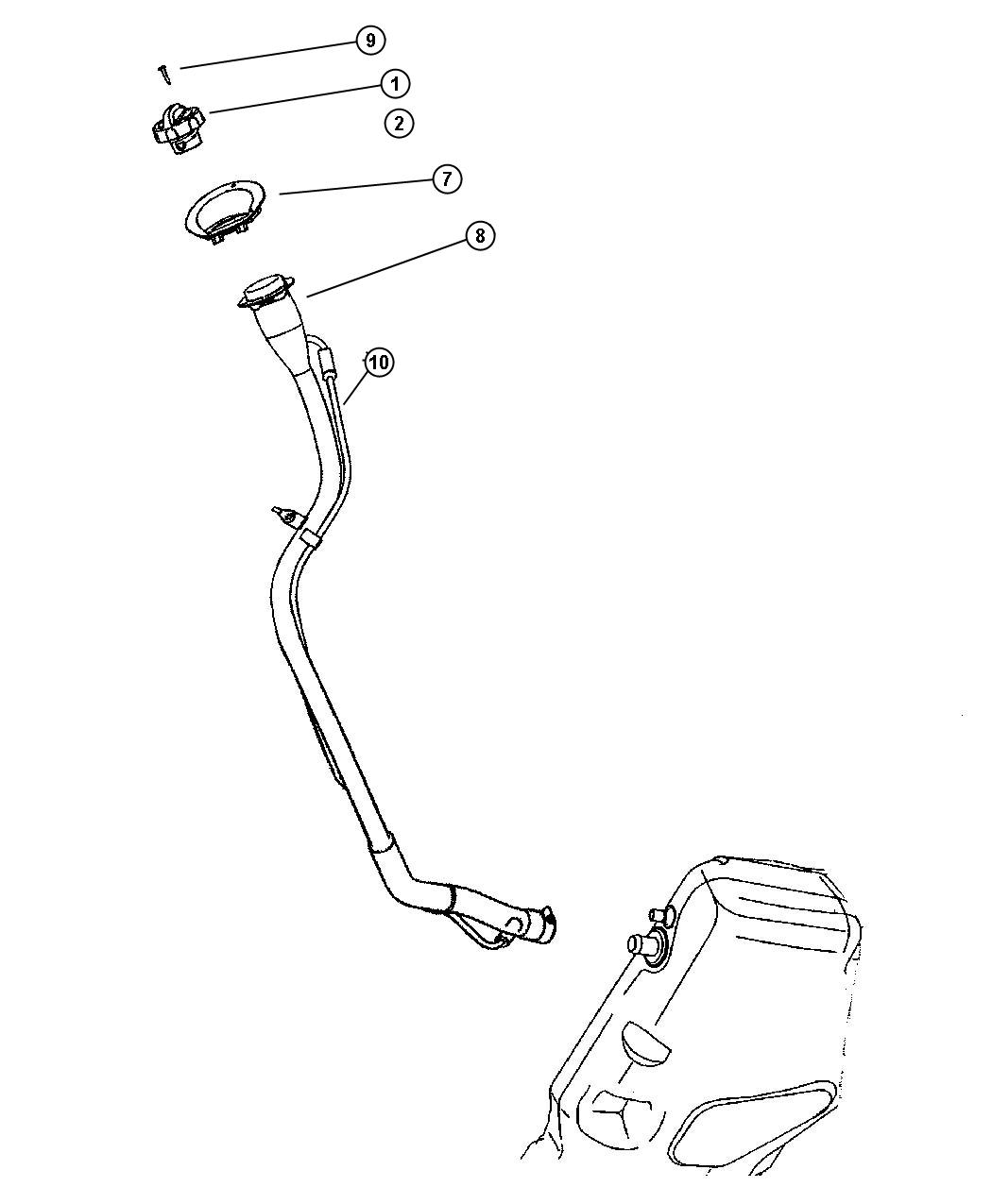 Fuel Filler Tube. Diagram
