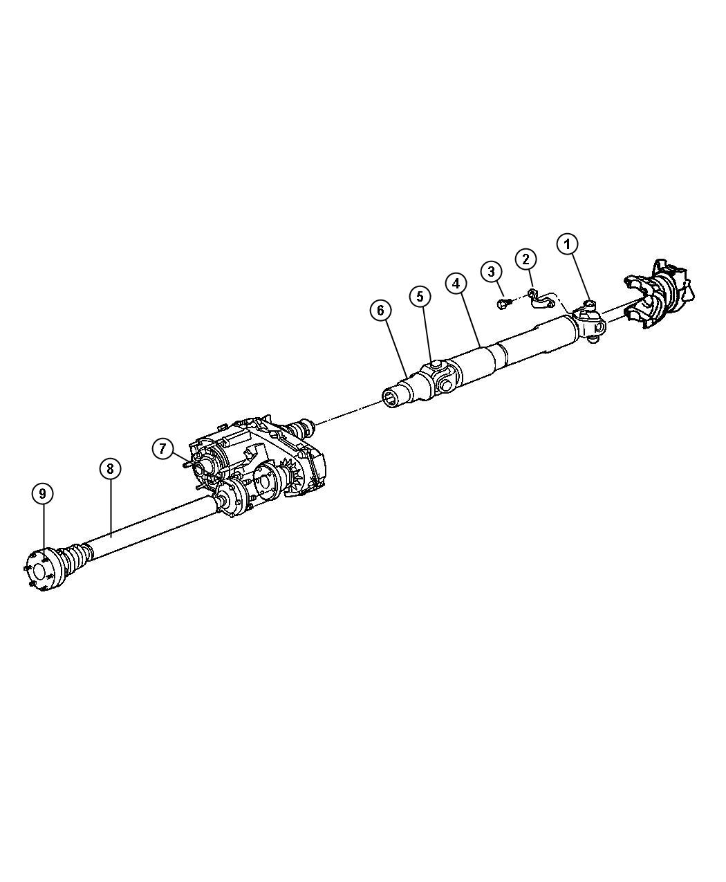 Diagram Propeller Shaft,4 Wheel Drive. for your Dodge Ram 1500  