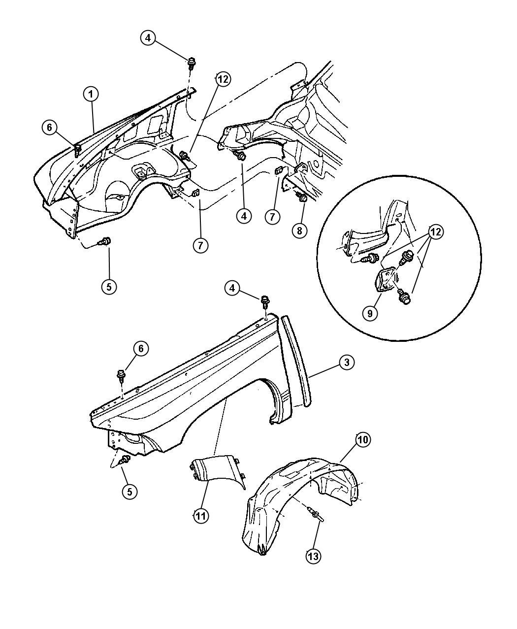 Fender Front. Diagram