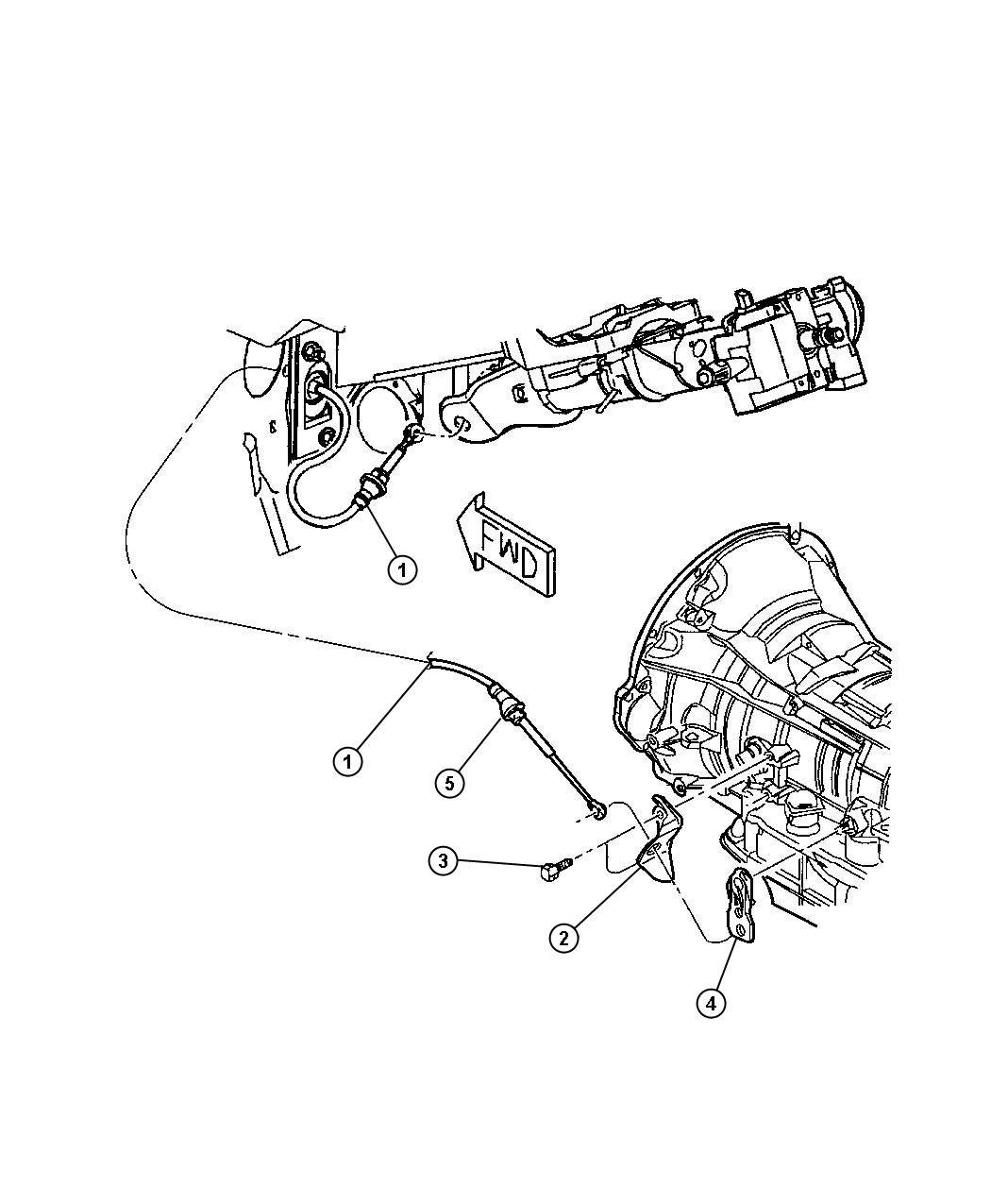 Diagram Gearshift [45RFE] [Transmission-5-Spd Automatic 5-45RFE] [Transmission-Multi-Speed Auto, 45RFE]. for your 2014 Ram 2500 6.7L Turbo I6 Diesel M/T 4X4 SLT REG CAB 8 FT BOX 