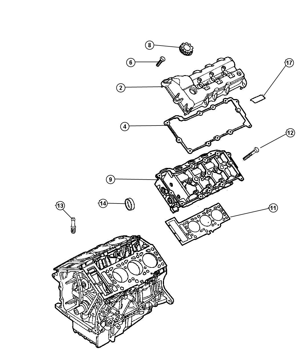 Diagram Cylinder Head 2.7L Engine. for your 2002 Chrysler PT Cruiser   