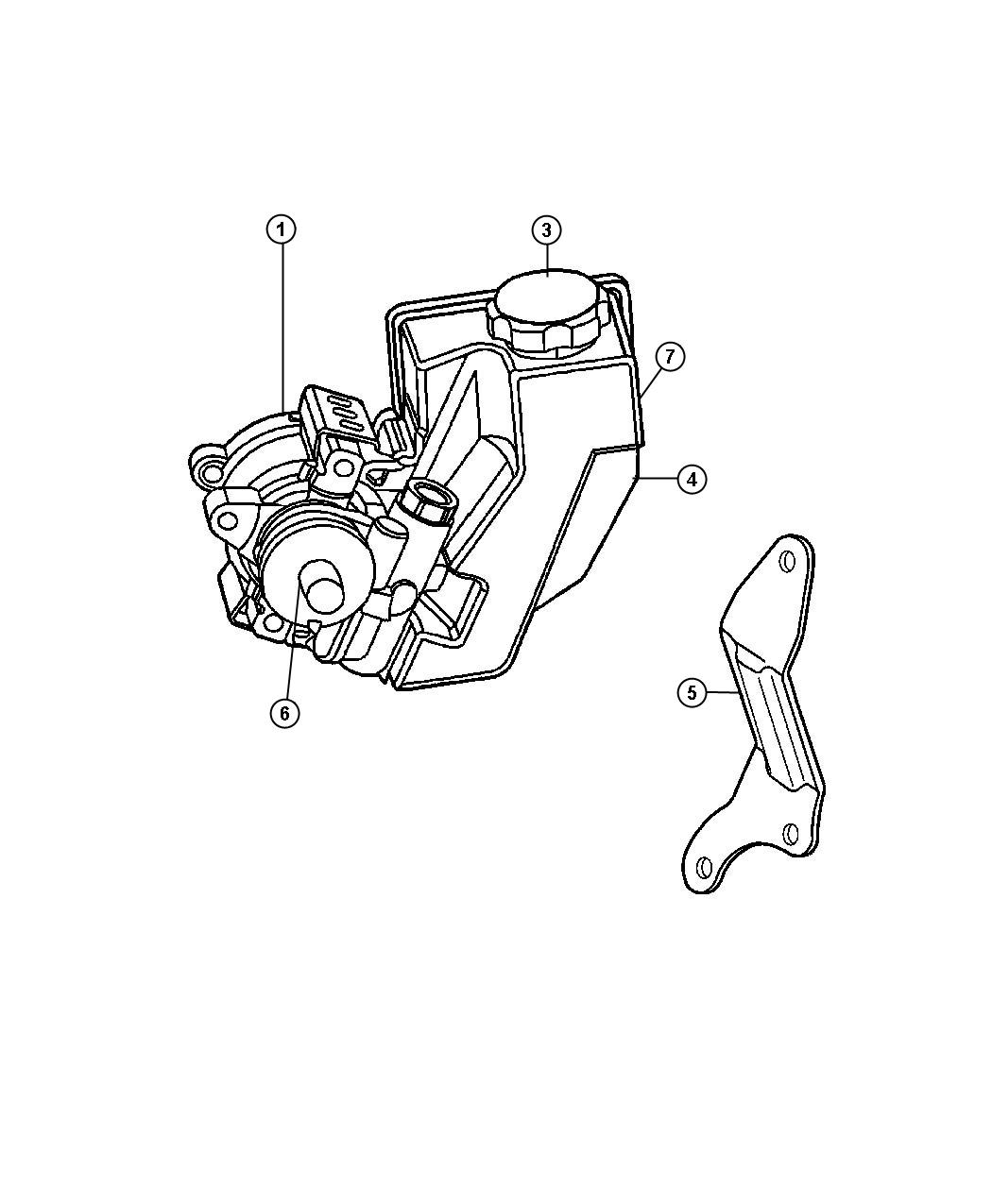 Diagram Power Steering Pump. for your Jeep Wrangler  