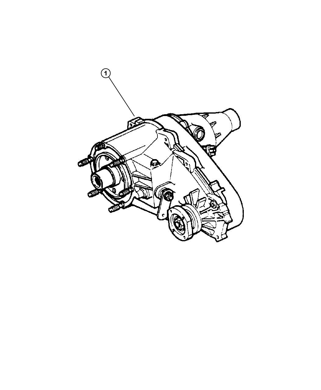 Diagram Transfer Case, NV233 [ELEC,SHIFT-ON-THE-FLY,P/TIME T/CASE]. for your 2002 Dodge Dakota   