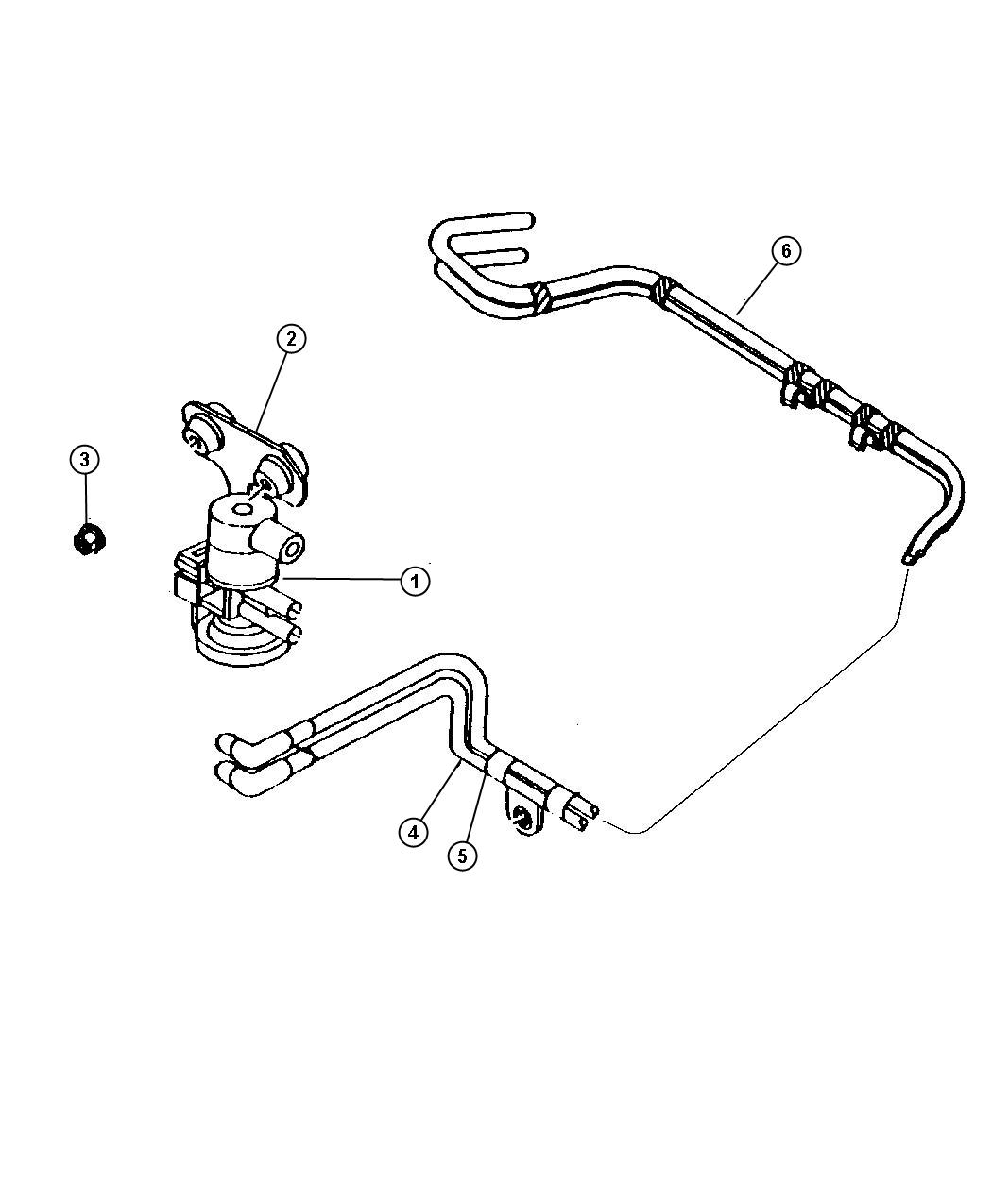 Diagram Emission Control Vacuum Harness, 2.5L [2.5L I4 SMPI ENGINE]. for your Dodge