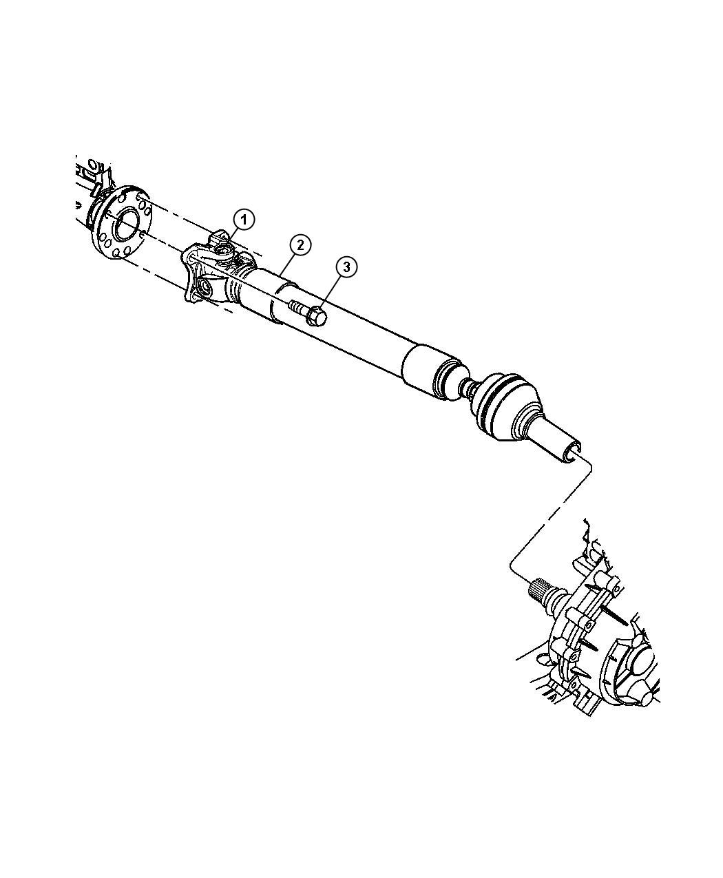 Diagram Shaft,Propeller,Front,DR 6. for your Dodge Ram 1500  