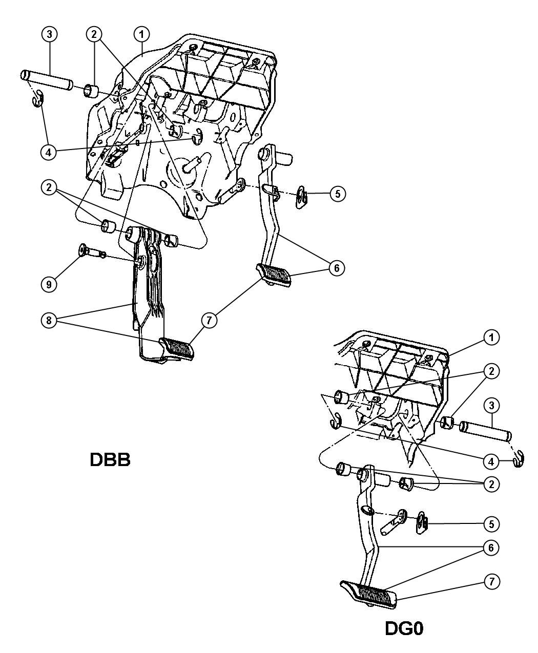 Diagram Pedal.Brake,Standard. for your Dodge Ram 1500  