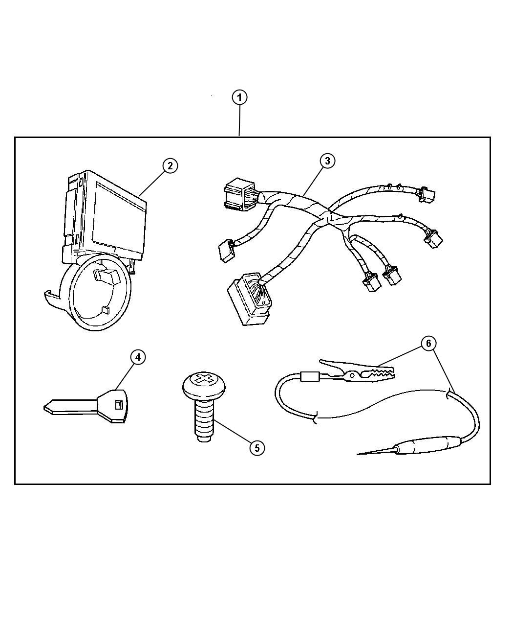 Diagram Alarm Package - Security with Sentry Key. for your Dodge