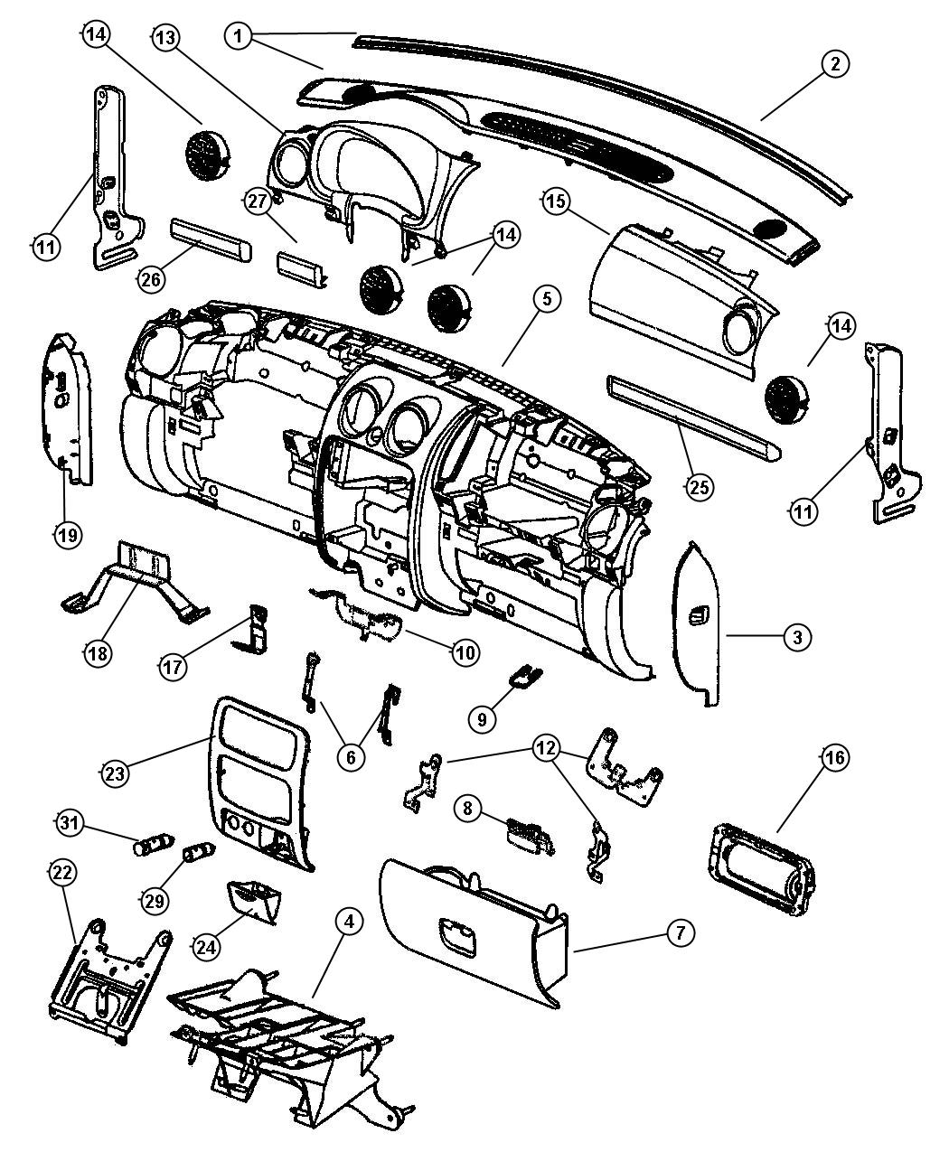 Diagram Instrument Panel. for your Jeep