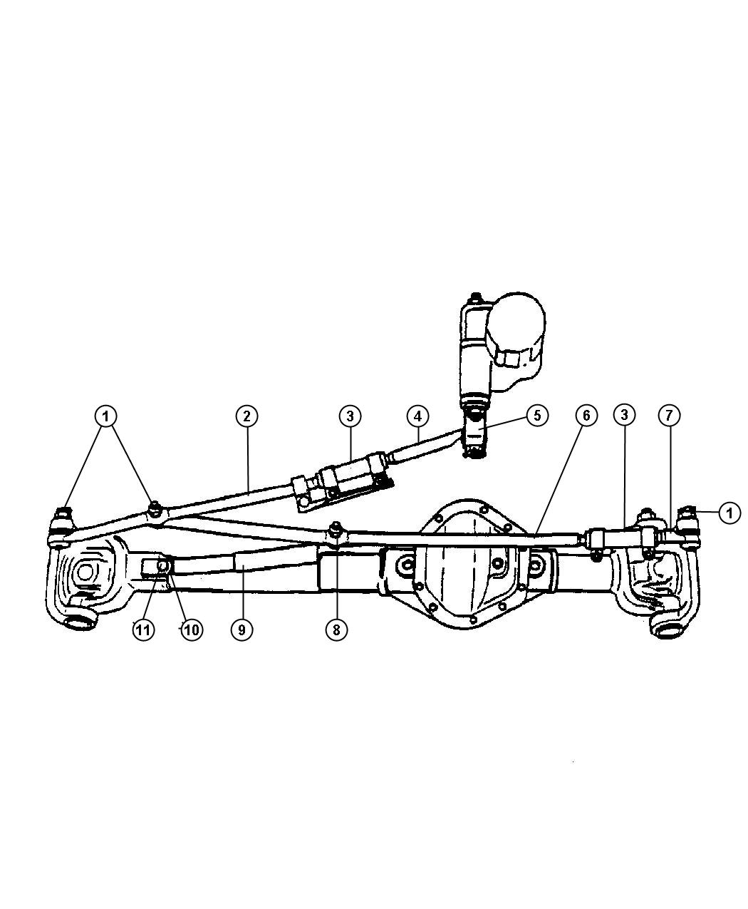 Linkage, Steering BT 3 With [GVW Rating - 11000#] Suspension,and BT 7. Diagram