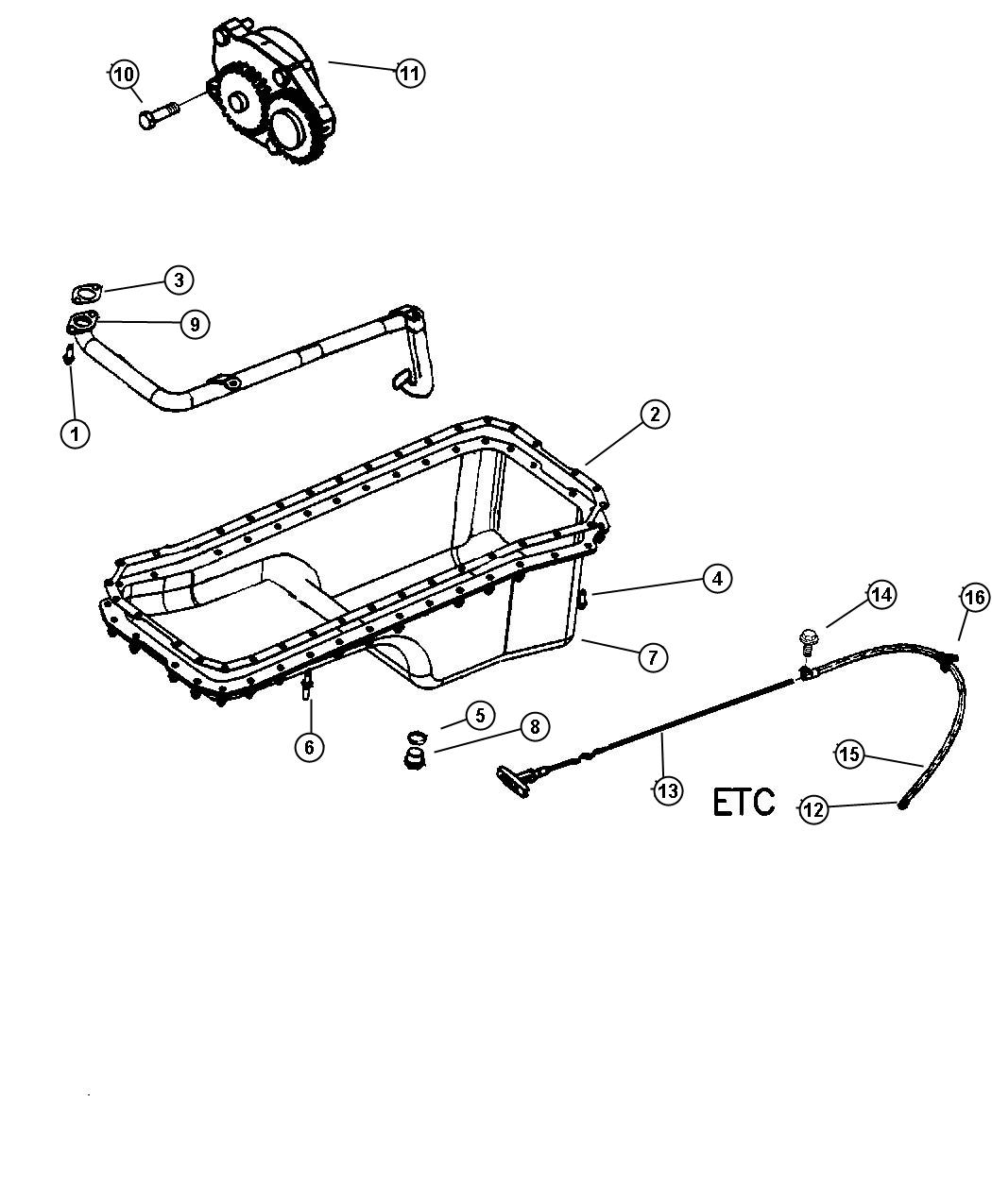 Diagram Engine Oiling [Engine- 5.9L Cummins 24V Diesel]. for your 2007 Dodge SPRINTER 3500   