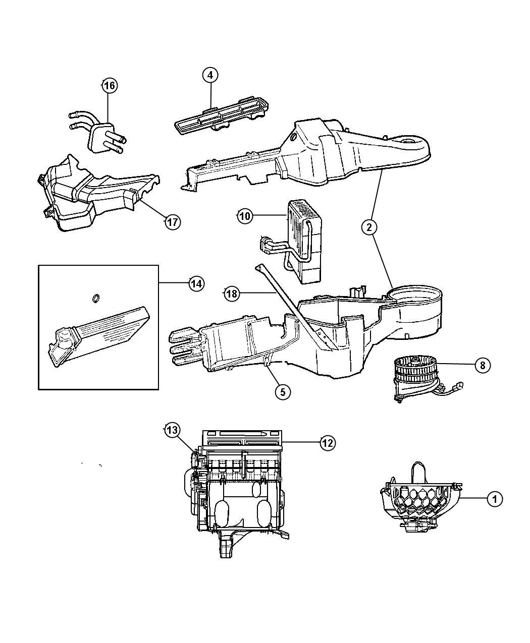 Diagram Air Conditioning and Heater Unit [HAA]. for your 2022 Jeep Cherokee   