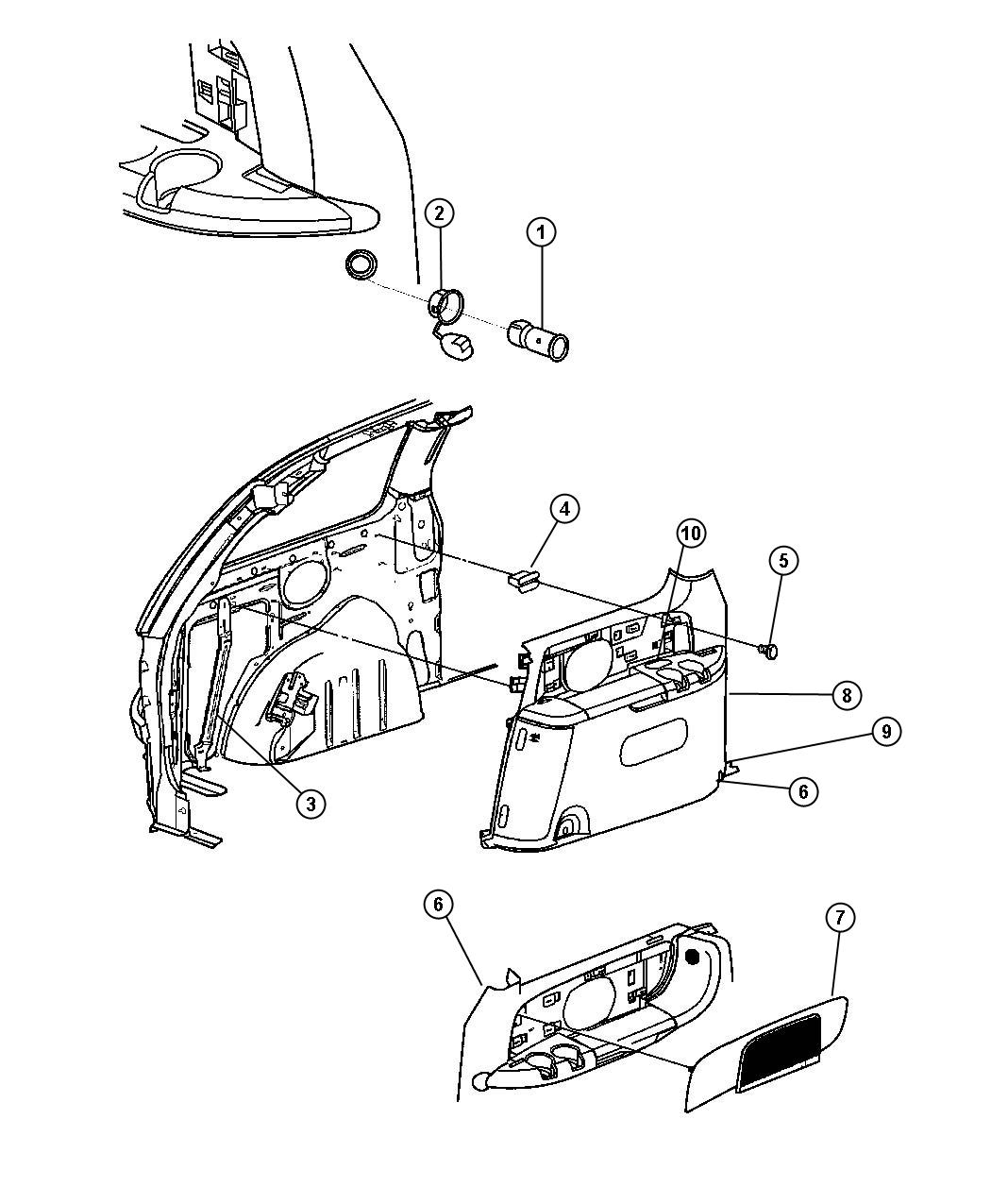 Diagram Quarter Panel - Left. for your 2012 Dodge Grand Caravan   