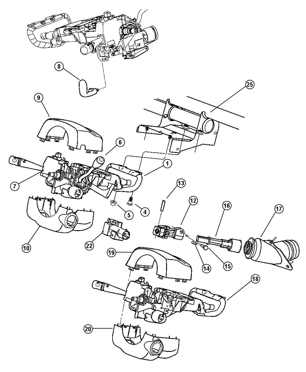 Diagram Column, Steering. for your 2003 Dodge Intrepid   