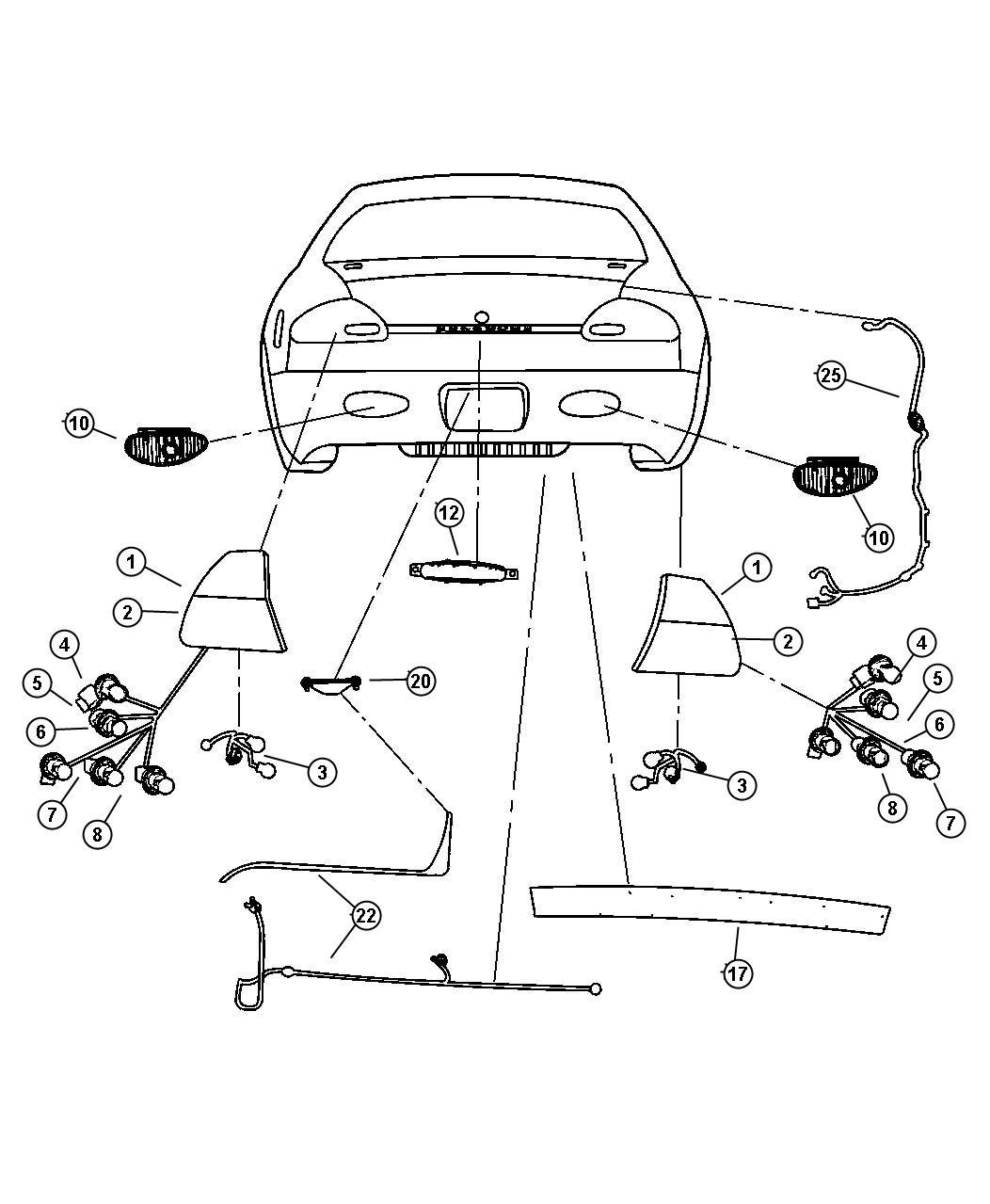 Lamps - Rear. Diagram