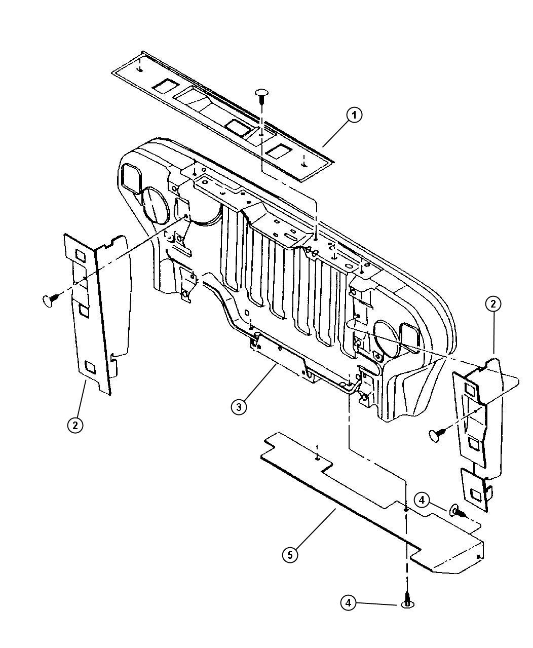 Diagram Seals, A/C Condenser. for your 2021 Jeep Wrangler   