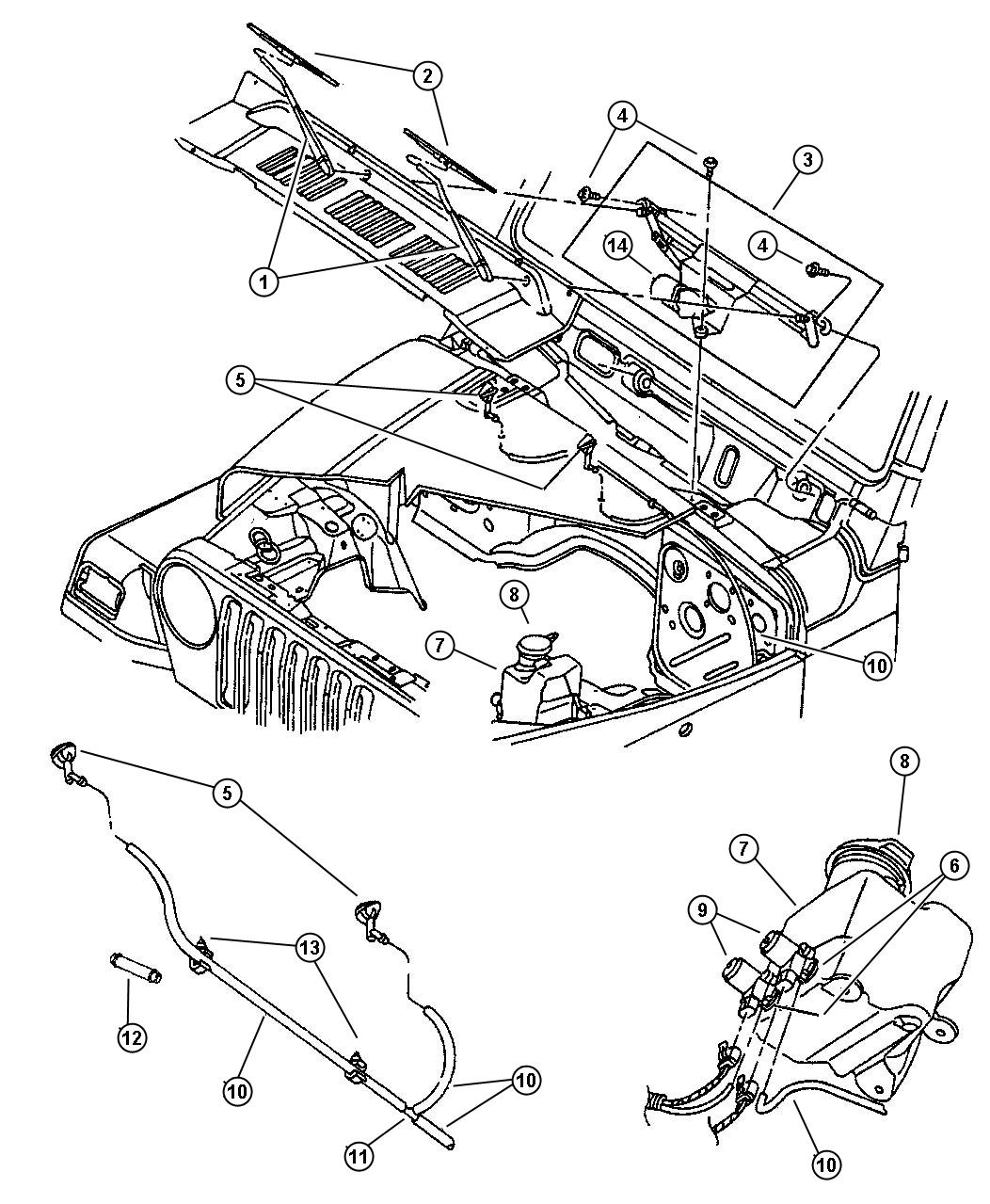 Diagram Wiper System Front. for your 2009 Ram 5500   