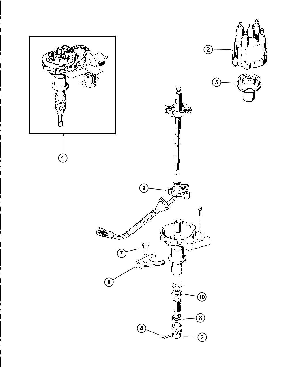 Distributor 2.5L Engine. Diagram