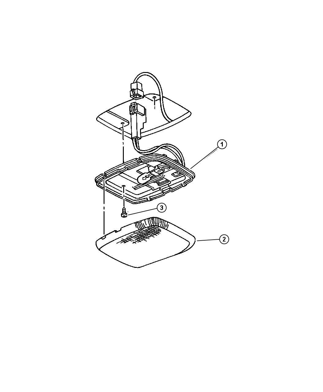 Diagram Lamps--Cargo-Dome-Courtesy. for your 2002 Jeep Wrangler   