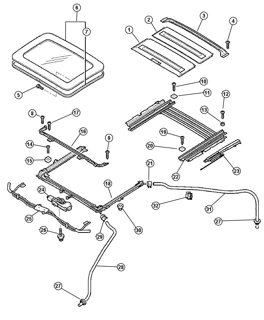 Diagram Sunroof. for your Chrysler