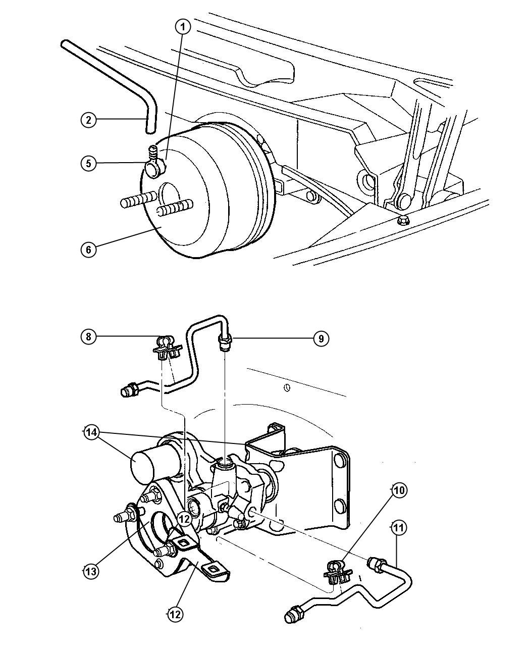 Diagram Booster--Power Brake and Hydro. for your Dodge Ram 3500  