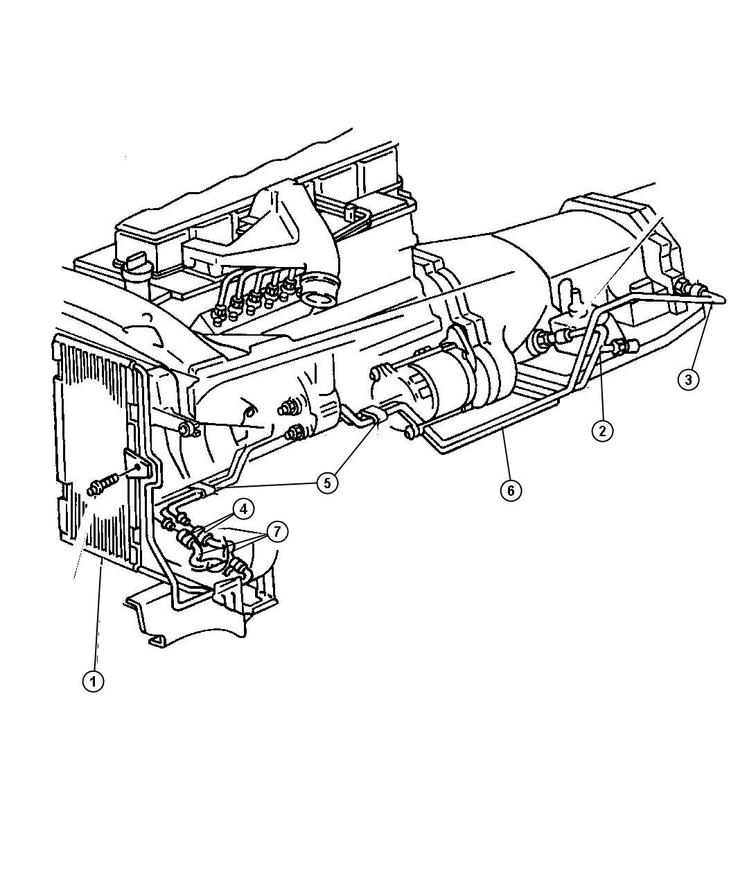 Diagram Auxiliary Oil Cooler Diesel Engine. for your 1997 Dodge Ram 2500   