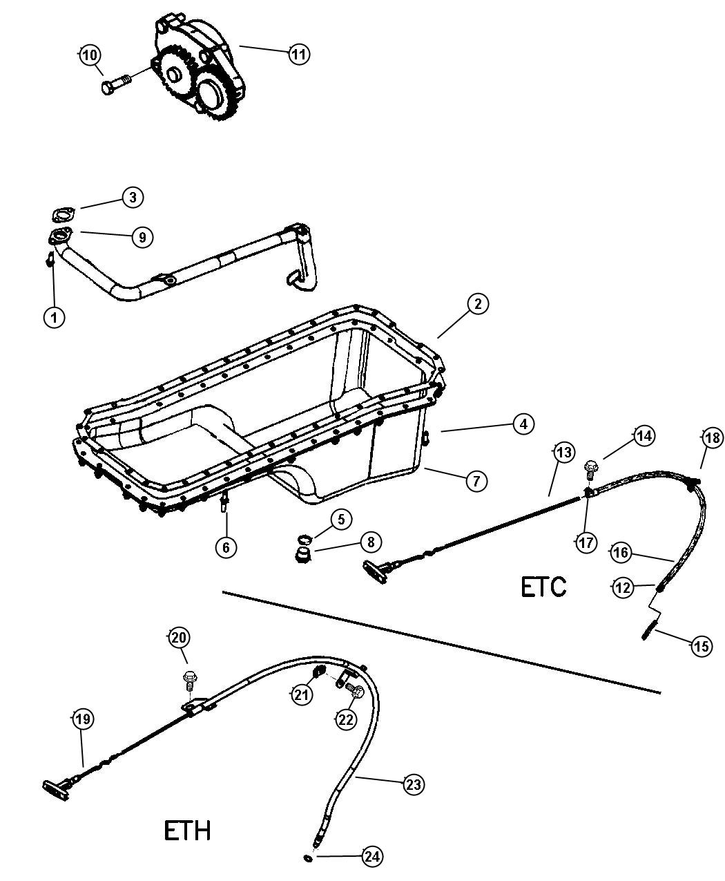 Diagram Engine Oiling, 5.9L Diesel [[5.9L I6 CUMMINS 24V DIESEL ENGINE,Engine- 5.9L HO Cummins Turbo Diesel]]. for your 2007 Dodge SPRINTER 3500   