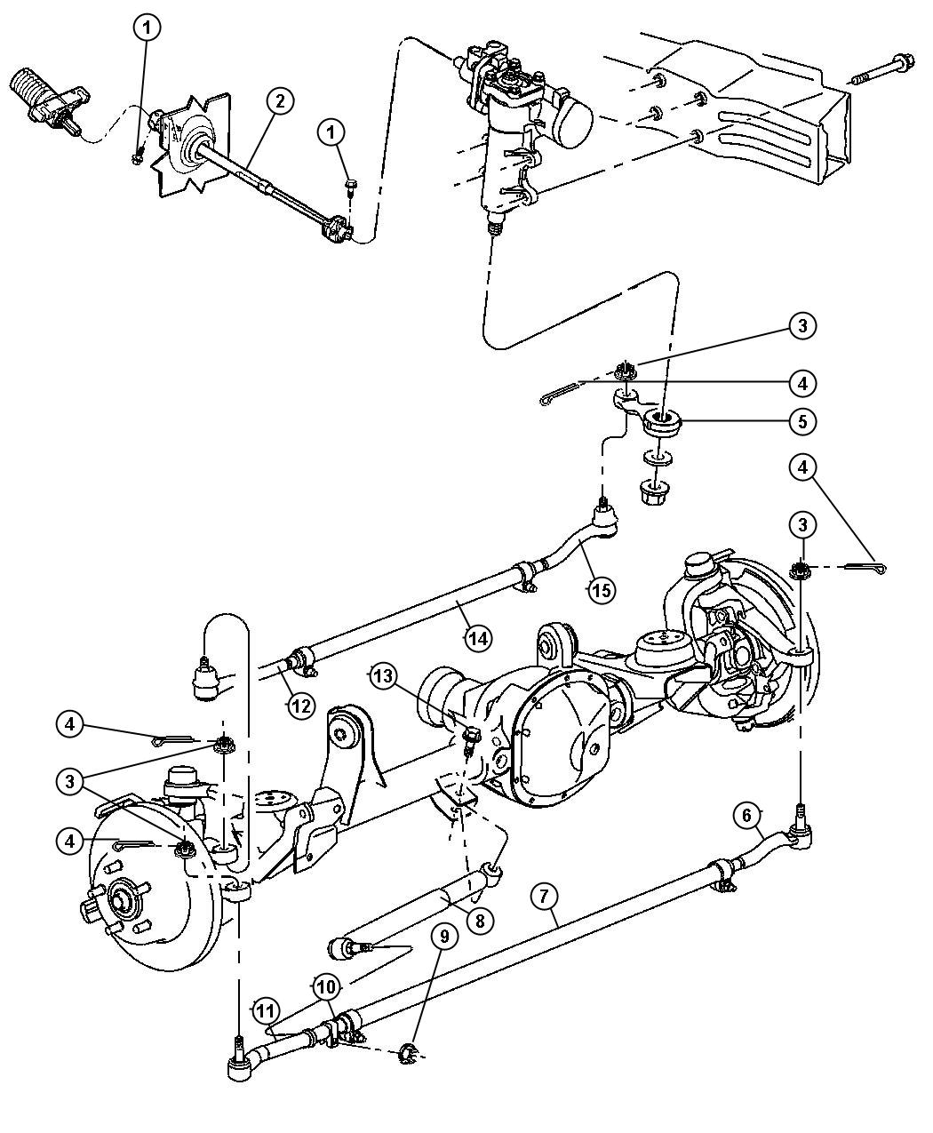 Diagram Steering Linkage,Left Hand Drive. for your 2023 Jeep Cherokee   